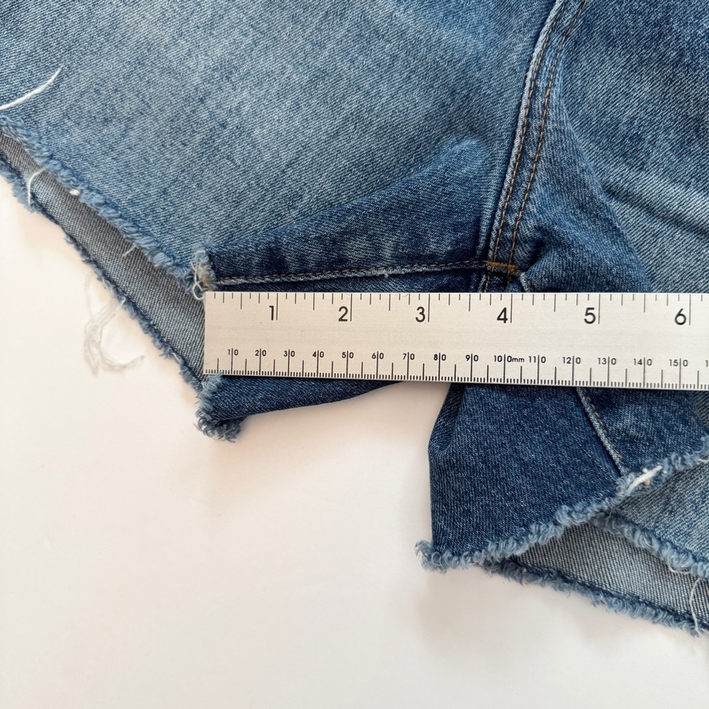 Madewell Curvy High-Rise Denim Shorts Blue Canterdale Wash Jeans Sz 27 - Picture 9 of 15